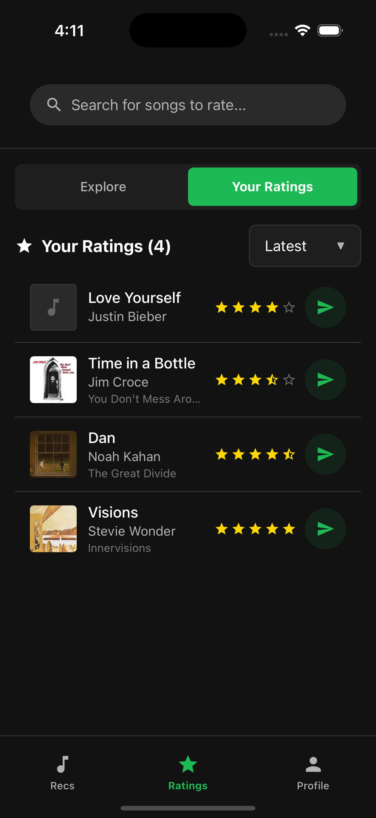 HearMeOut your ratings