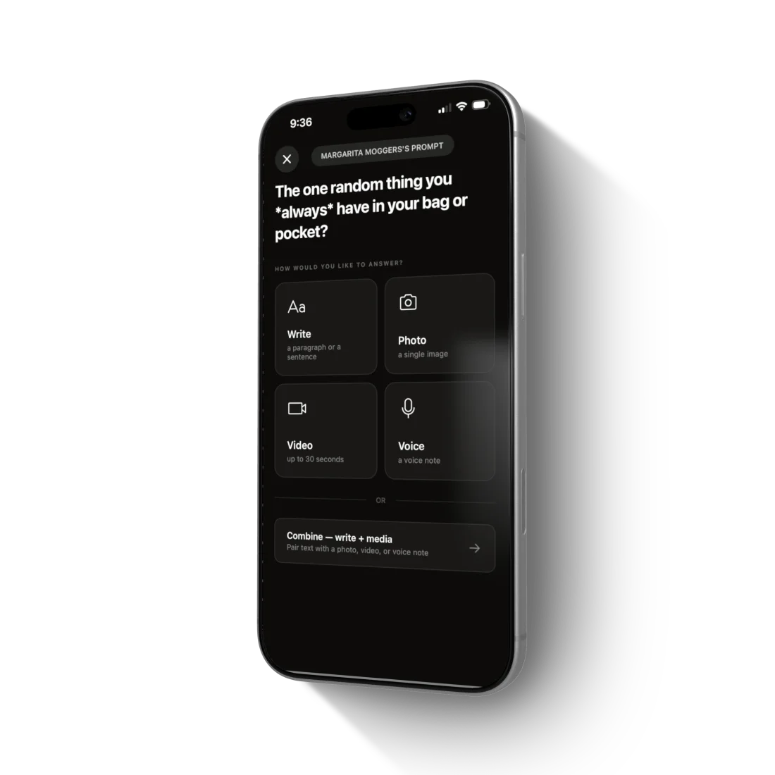 Limbo response composer, 3D mockup