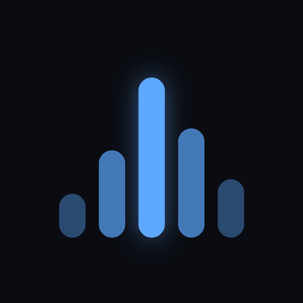 The SpeakEasy app icon: a sound wave whose silhouette reads as a skyline